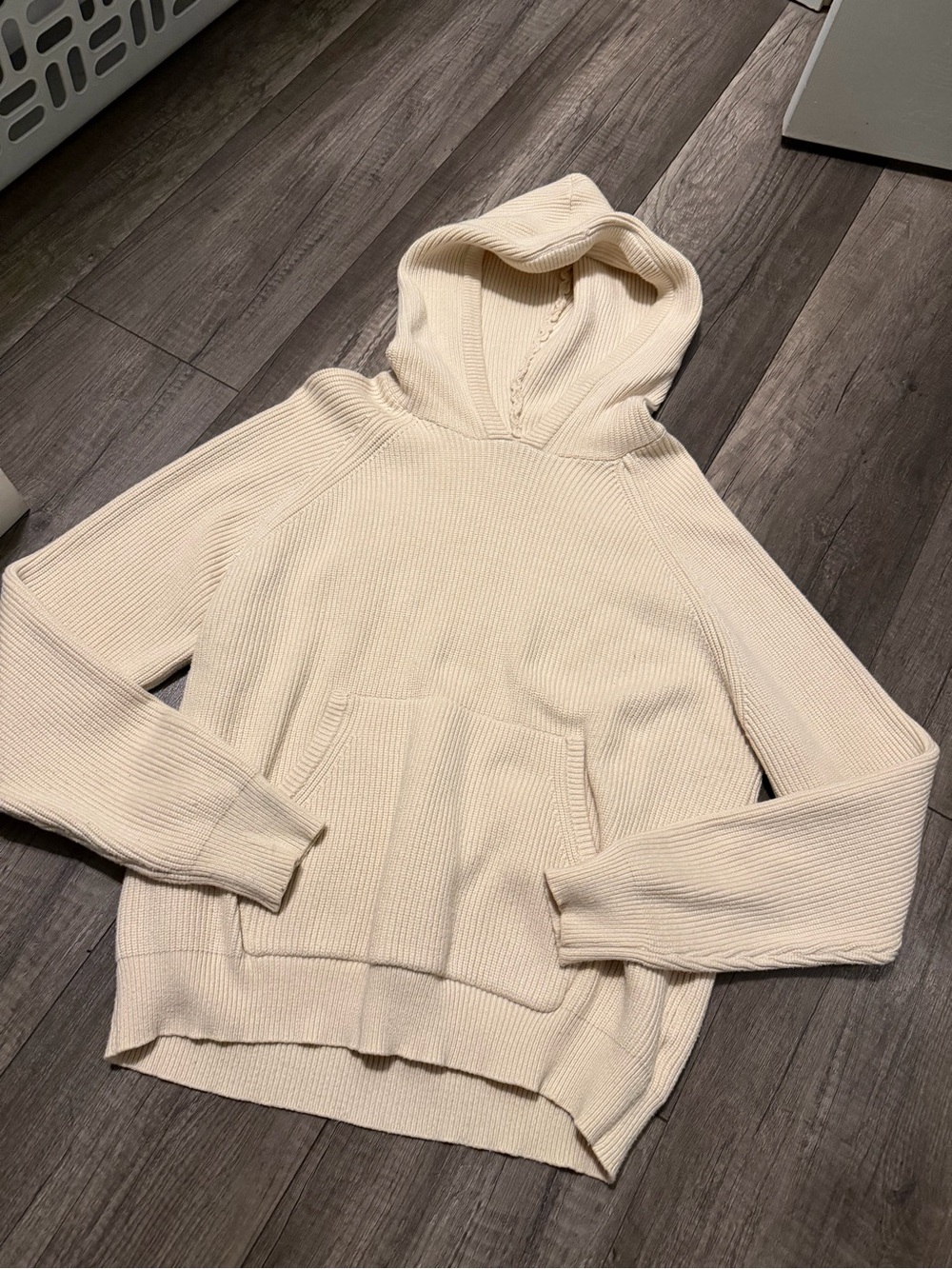 Edikted cream knit hoodie